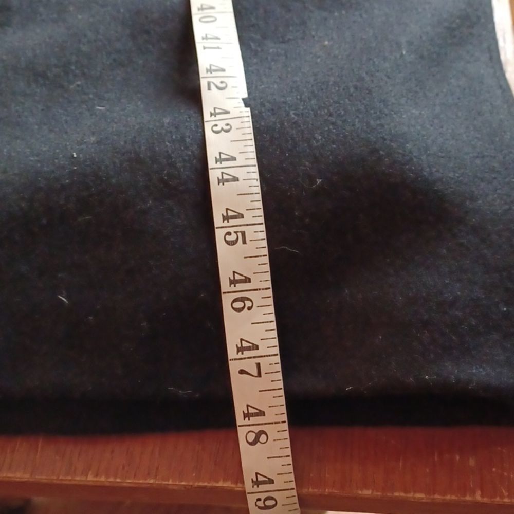 INTERNATIONAL SCENE Vintage Made In Hungary 100% Wool Black Trench Coat 9/10 - Picture 8 of 15